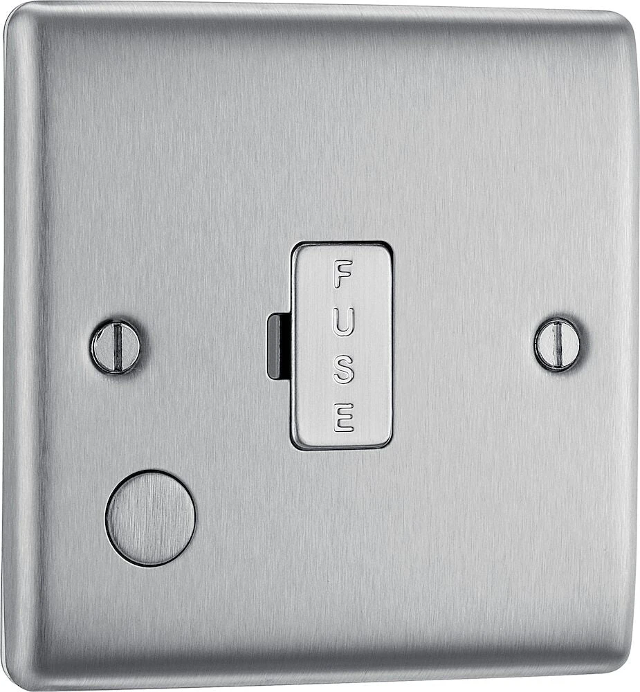 BG Nexus Metal Brushed Steel 13A Unswitched Spur With Flex NBS55 4 BG Nexus Metal Brushed Steel 13A Unswitched Spur With Flex NBS55 - Image 2