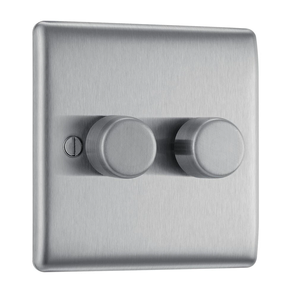 BG Nexus Metal Brushed Steel 2G Dimmer Switch NBS82 4 BG Nexus Metal Brushed Steel 2G Dimmer Switch NBS82 - Image 2