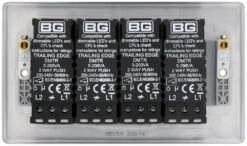 BG Nexus Metal Brushed Steel 4G Dimmer Switch NBS84 9 BG Nexus Metal Brushed Steel 4G Dimmer Switch NBS84 -RS Electrical Supplies Nexus Metal Brushed Steel Dimmer Switch 4G NBS84 Back