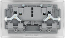 BG Nexus Metal Brushed Steel 13A Double Socket NBS22G 9 BG Nexus Metal Brushed Steel 13A Double Socket NBS22G -RS Electrical Supplies Nexus Metal Brushed Steel Double Socket NBS22G Back