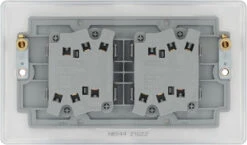 BG Nexus Metal Brushed Steel 4G 2W Light Switch NBS44 -RS Electrical Supplies Nexus Metal Brushed Steel Light Switch 4G NBS44 Back