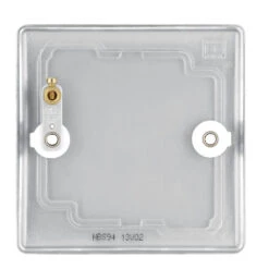 BG Nexus Metal Brushed Steel Single Blank Plate NBS94 -RS Electrical Supplies Nexus Metal Brushed Steel Single Blank Plate NBS94 Back