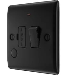 BG Nexus Metal Matt Black 13A Switched Spur Neon & Flex NFB53 -RS Electrical Supplies Nexus Metal Matt Black 13A Switched Spur Neon Flex Outlet NFB53 Available right