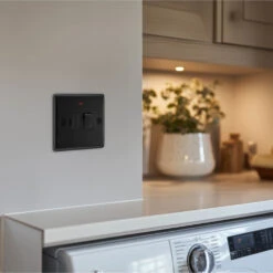 BG Nexus Metal Matt Black 13A Switched Spur Neon NFB52 -RS Electrical Supplies Nexus Metal Matt Black 13A Switched Spur Neon NFB52 Available kitchen