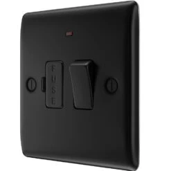 BG Nexus Metal Matt Black 13A Switched Spur Neon NFB52 -RS Electrical Supplies Nexus Metal Matt Black 13A Switched Spur Neon NFB52 Available right