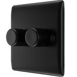 BG Nexus Metal Matt Black 2G Dimmer Switch NFB82 -RS Electrical Supplies Nexus Metal Matt Black Dimmer Switch 2G NFB82 Available right