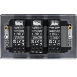 BG Nexus Metal Matt Black 3G Dimmer Switch NFB83 -RS Electrical Supplies Nexus Metal Matt Black Dimmer Switch 3G NFB83 Available back