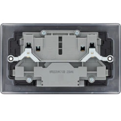 BG Nexus Metal Matt Black 13A Double USB Socket With 12W A+C NFB22UAC12B 11 BG Nexus Metal Matt Black 13A Double USB Socket With 12W A+C NFB22UAC12B -RS Electrical Supplies Nexus Metal Matt Black Double A C USB Socket 12W NFB22UAC12B back