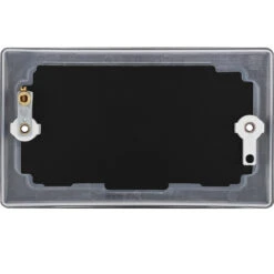 BG Nexus Metal Matt Black Double Blank Plate NFB95 -RS Electrical Supplies Nexus Metal Matt Black Double Blank Plate NFB95 Available back