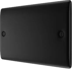 BG Nexus Metal Matt Black Double Blank Plate NFB95 -RS Electrical Supplies Nexus Metal Matt Black Double Blank Plate NFB95 Available right