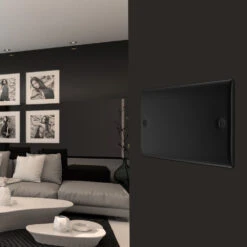 BG Nexus Metal Matt Black Double Blank Plate NFB95 -RS Electrical Supplies Nexus Metal Matt Black Double Blank Plate NFB95 Available wall