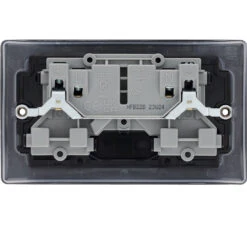 BG Nexus Metal Matt Black 13A Double Socket NFB22B -RS Electrical Supplies Nexus Metal Matt Black Double Socket NFB22B Available back