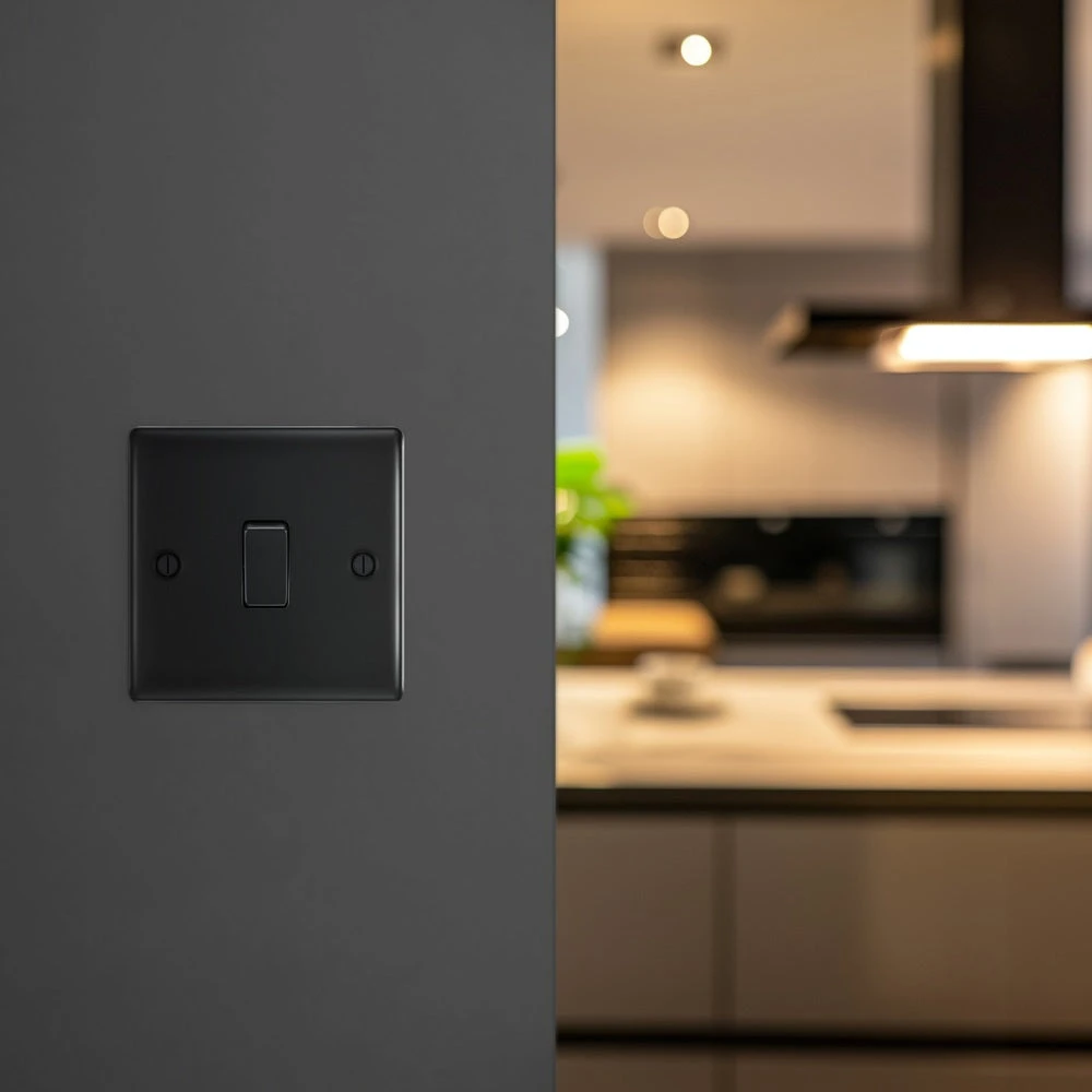 BG Nexus Metal Matt Black Intermediate Light Switch NFB13 8 BG Nexus Metal Matt Black Intermediate Light Switch NFB13 - Image 6