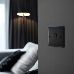 BG Nexus Metal Matt Black Intermediate Light Switch NFB13 12 BG Nexus Metal Matt Black Intermediate Light Switch NFB13 -RS Electrical Supplies Nexus Metal Matt Black Intermediate Light Switch NFB13 Available wall