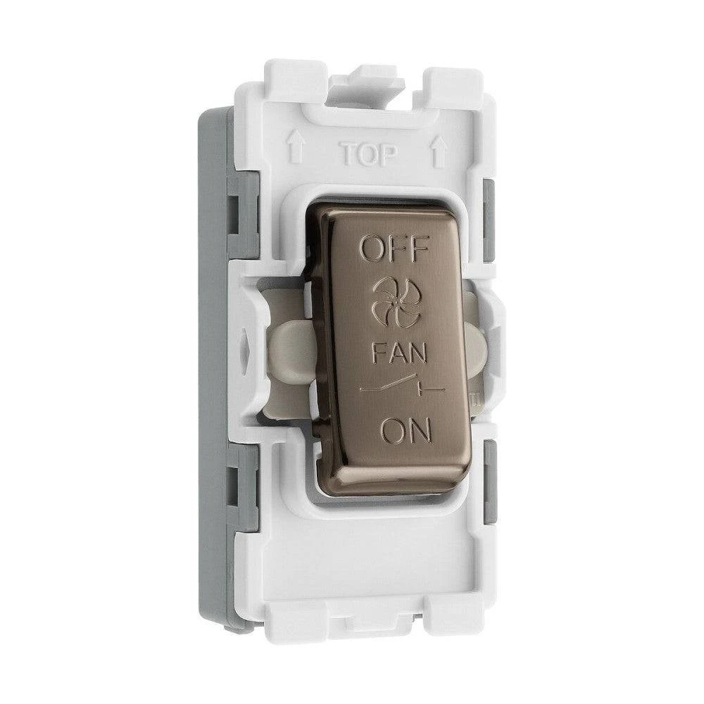 BG Black Nickel 10A 3 Pole Fan Isolator Grid Switch RBN15 3 BG Black Nickel 10A 3 Pole Fan Isolator Grid Switch RBN15