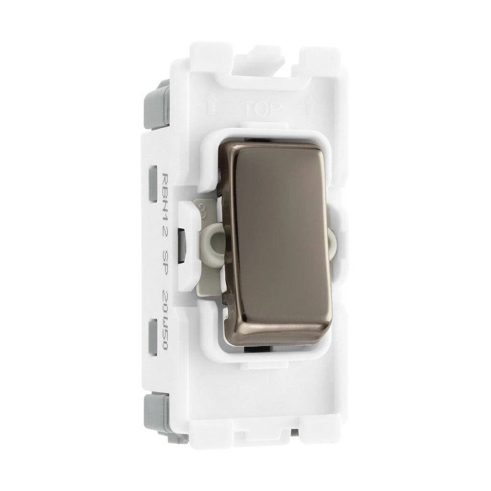 BG Black Nickel 20A 2 Way Grid Switch RBN12 3 BG Black Nickel 20A 2 Way Grid Switch RBN12