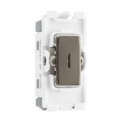 BG Black Nickel 20A Double Pole Grid Key Switch RBN30KY