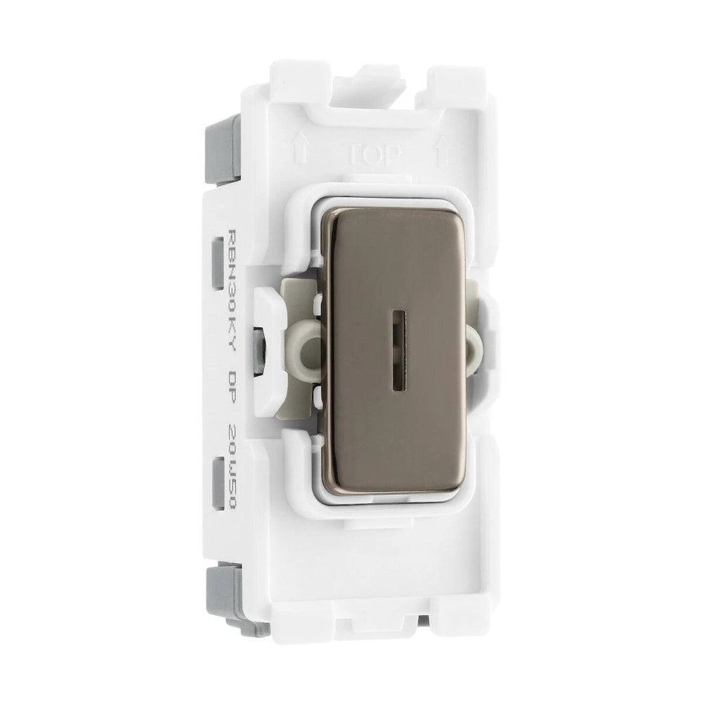 BG Black Nickel 20A Double Pole Grid Key Switch RBN30KY 3 BG Black Nickel 20A Double Pole Grid Key Switch RBN30KY
