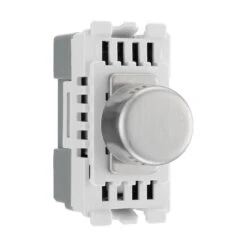 BG Brushed Steel Dimmer Grid Switch RBSDLT