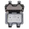 BG Storm Weatherproof Double Socket WP22 -RS Electrical Supplies bg electrical double socket default title bg storm weatherproof double socket wp22