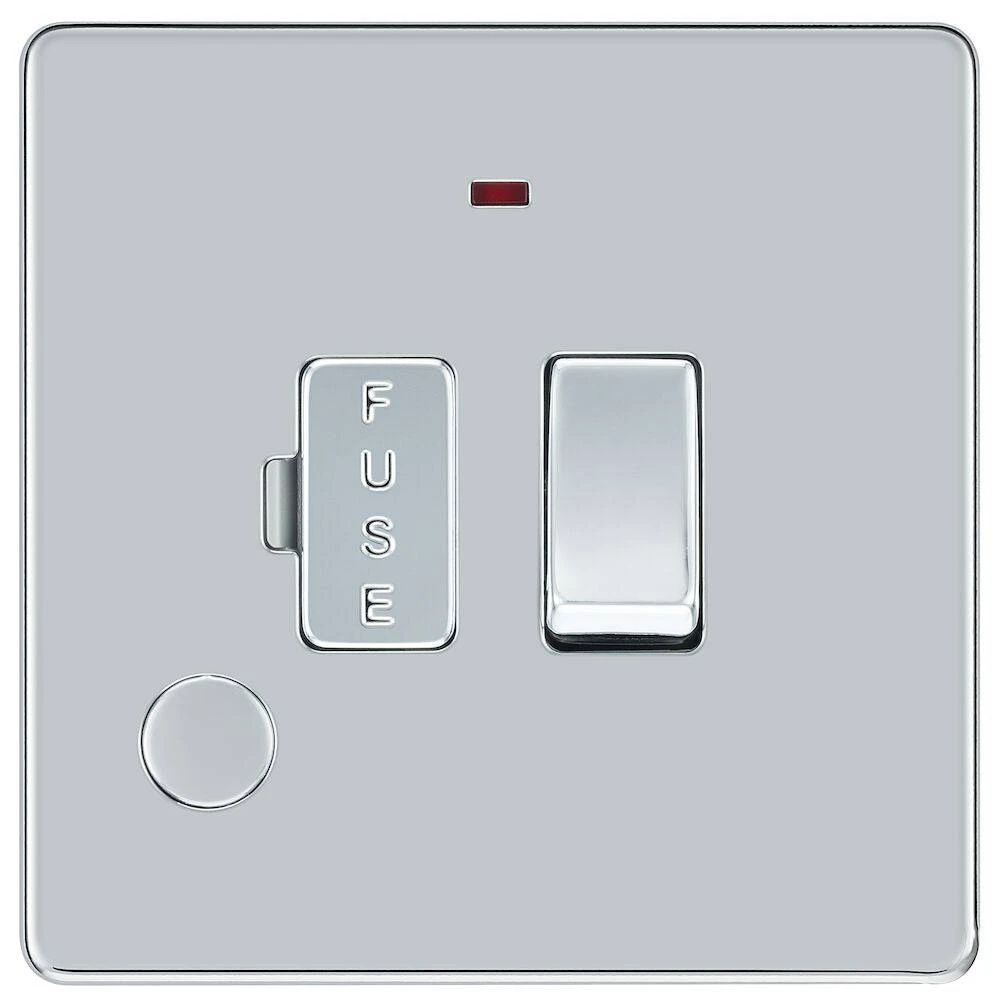 BG Nexus Screwless Polished Chrome 13A Switched Spur With Neon & Flex FPC53 3 BG Nexus Screwless Polished Chrome 13A Switched Spur With Neon & Flex FPC53