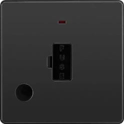 BG Evolve Black Chrome 13A Unswitched Spur With LED And Flex Outlet PCDBC54B