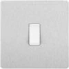 BG Evolve Brushed Steel 1G 2W Light Switch PCDBS12W