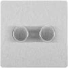 BG Evolve Brushed Steel 2G Dimmer Switch PCDBS82W