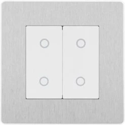 BG Evolve Brushed Steel 2G Master Touch Dimmer Switch PCDBSTDM2W