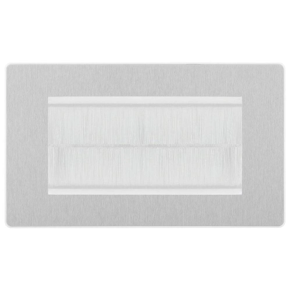 BG Evolve Brushed Steel 4G Cable Brush Outlet PCDBS4GBRW 3 BG Evolve Brushed Steel 4G Cable Brush Outlet PCDBS4GBRW