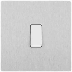 BG Evolve Brushed Steel Intermediate Light Switch PCDBS13W