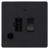 BG Evolve Matt Black 13A Switched Spur With LED And Flex Outlet PCDMB52B -RS Electrical Supplies bg evolve matt black 13a switched spur with led and flex outlet pcdmb52b