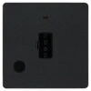 BG Evolve Matt Black 13A Unswitched Spur With LED And Flex Outlet PCDMB54B -RS Electrical Supplies bg evolve matt black 13a unswitched spur with led and flex outlet pcdmb54b