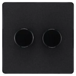 BG Evolve Matt Black 2G Dimmer Switch PCDMB82B