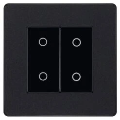 BG Evolve Matt Black 2G Secondary Touch Dimmer Switch PCDMBTDS2B
