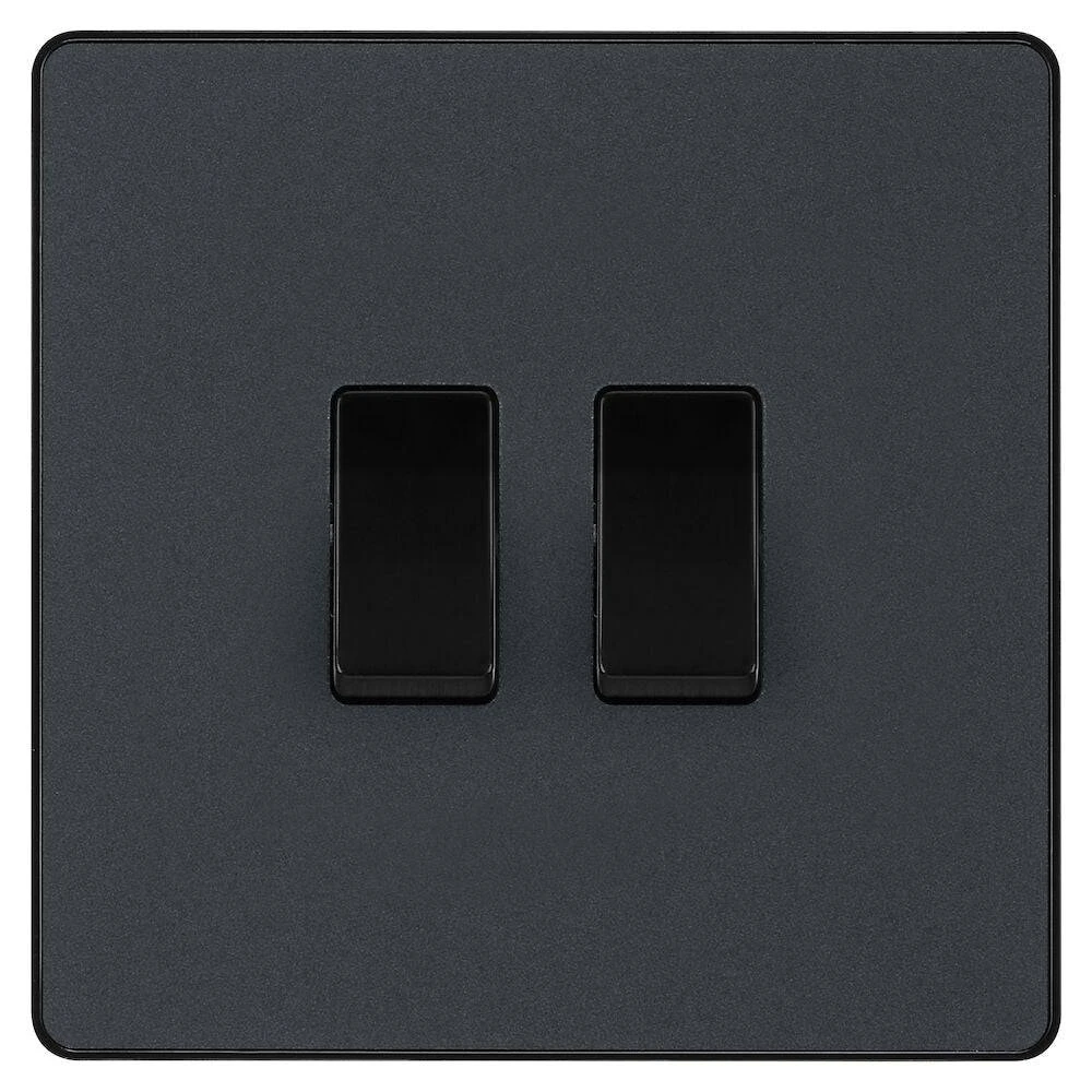 BG Evolve Matt Grey 2G 2W Light Switch PCDMG42B 3 BG Evolve Matt Grey 2G 2W Light Switch PCDMG42B