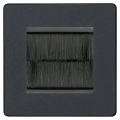 BG Evolve Matt Grey 2G Cable Brush Outlet PCDMG2GBRB