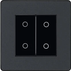 BG Evolve Matt Grey 2G Secondary Touch Dimmer Switch PCDMGTDS2B