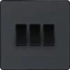 BG Evolve Matt Grey 3G 2W Light Switch PCDMG43B 1 BG Evolve Matt Grey 3G 2W Light Switch PCDMG43B -RS Electrical Supplies bg evolve matt grey 3g 2w light switch pcdmg43b