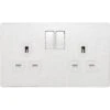 BG Evolve Pearl White 13A Double Socket PCDCL22W -RS Electrical Supplies bg evolve pearl white 13a double socket pcdcl22w
