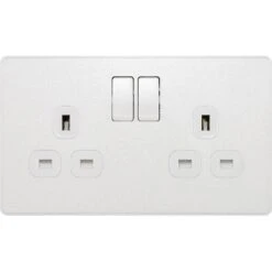 BG Evolve Pearl White 13A Double Socket PCDCL22W