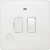 BG Evolve Pearl White 13A Switched Spur With LED And Flex Outlet PCDCL52W