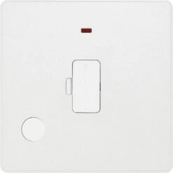 BG Evolve Pearl White 13A Unswitched Spur With LED And Flex Outlet PCDCL54W