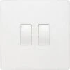 BG Evolve Pearl White 2G 2W Light Switch PCDCL42W 1 BG Evolve Pearl White 2G 2W Light Switch PCDCL42W -RS Electrical Supplies bg evolve pearl white 2g 2w light switch pcdcl42w