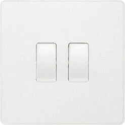 BG Evolve Pearl White 2G 2W Light Switch PCDCL42W