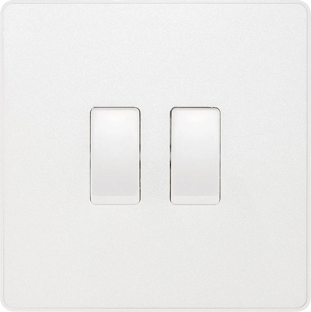 BG Evolve Pearl White 2G 2W Light Switch PCDCL42W 3 BG Evolve Pearl White 2G 2W Light Switch PCDCL42W