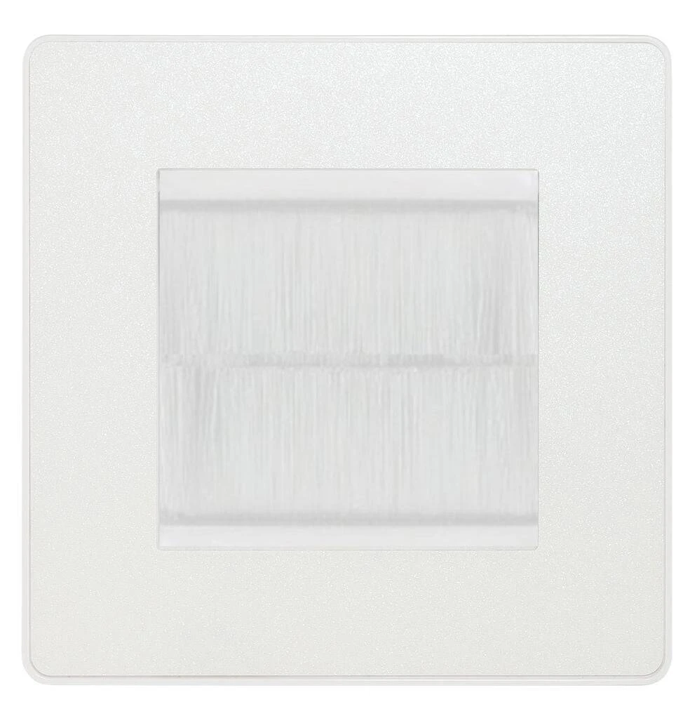 BG Evolve Pearl White 2G Cable Brush Outlet PCDCL2GBRW 3 BG Evolve Pearl White 2G Cable Brush Outlet PCDCL2GBRW