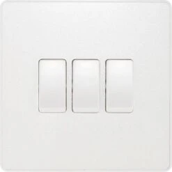 BG Evolve Pearl White 3G 2W Light Switch PCDCL43W