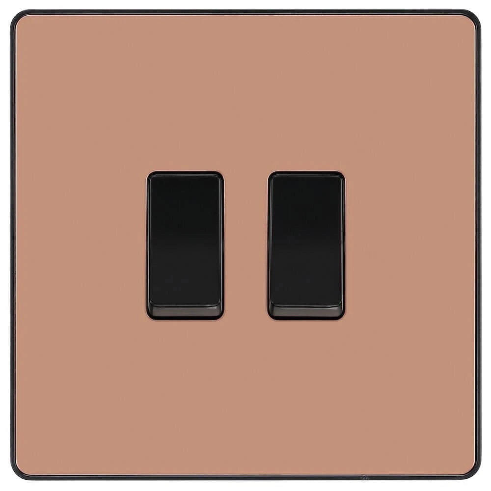 BG Evolve Polished Copper 2G 2 Way Light Switch PCDCP42B 3 BG Evolve Polished Copper 2G 2 Way Light Switch PCDCP42B