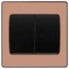 BG Evolve Polished Copper 2G 2 Way Wide Rocker Light Switch PCDCP42WB -RS Electrical Supplies bg evolve polished copper 2g 2 way wide rocker light switch pcdcp42wb